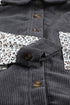Patchwork Corduroy Buttoned Shirt Jacket